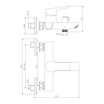 Смеситель д/ванны SEVILLA, арт.20201SV