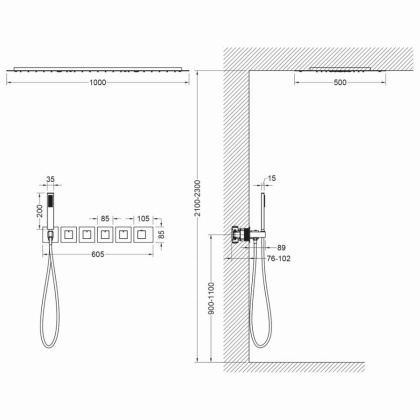 Душевая система Timo Petruma SX-5329/00SM скрытого монтажа, термостат, хром