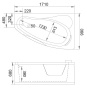 Акриловая ванна Gemy 171х100 G9046 II B R