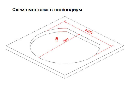 Акриловая ванна Gemy 185х162 G9053 K