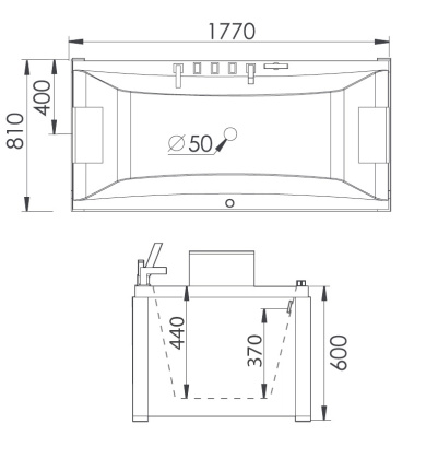 Акриловая ванна Gemy 177х81 G9076 B