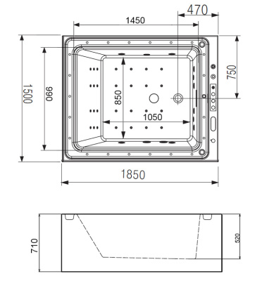 Акриловая ванна Gemy G9268 K