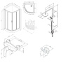 Комплект для ванной комнаты, зона помывочной 90x90 см WK90EN