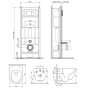 DX22.IS10101.1700 Инсталляция с клавишей Белый с подвесным унитазом Apollo безободк с сид м/лифт