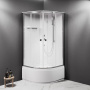 W94C-401A-090MT X-Joy Deep кабина душевая  90x90, 1/4 круга,  профиль мат.хром, стекло прозрачное