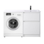 Тумба с раковиной напольная BelBagno KRAFT-LVD-58/120-L Bianco Opaco, раковина белая
