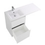 Тумба с раковиной напольная BelBagno KRAFT-LVD-58/120-L Bianco Opaco, раковина белая