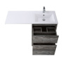 Тумба с раковиной напольная BelBagno KRAFT-LVD-58/120-L Bianco Opaco, раковина белая