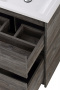 Тумба с раковиной напольная BelBagno KRAFT-LVD-58/120-L Bianco Opaco, раковина белая