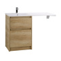 Тумба с раковиной напольная BelBagno KRAFT-LVD-58/120-L Bianco Opaco, раковина белая