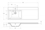 Тумба с раковиной напольная BelBagno KRAFT-LVD-58/120-L Bianco Opaco, раковина белая