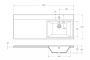 Тумба с раковиной напольная BelBagno KRAFT-LVD-58/120-L Bianco Opaco, раковина белая