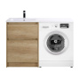 Тумба с раковиной напольная BelBagno KRAFT-LVD-58/120-L Bianco Opaco, раковина белая