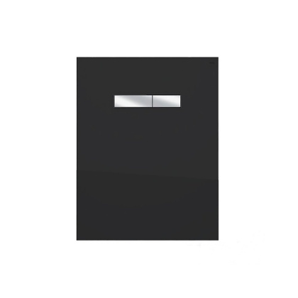 Стеклянная панель TECElux с механическим блоком управления, стекло черное, клавиши хром глянцевый