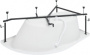 Каркас сварной для акриловой ванны Aquanet Graciosa 150x90 R