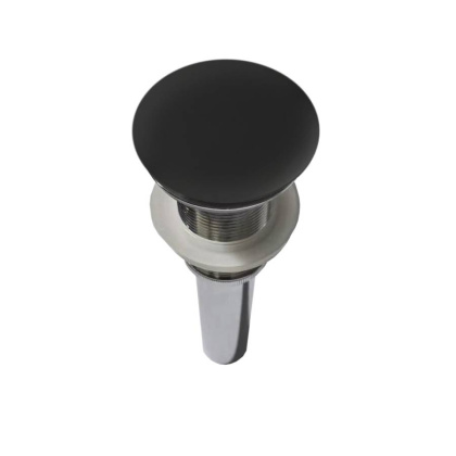 Донный клапан Solid Surface Vincea DBS-616MB, черная матовая крышка, без перелива