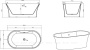 Акриловая ванна BELBAGNO BB201-1500-800
