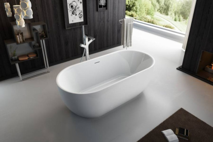 Акриловая ванна BELBAGNO BB70-1700-800-W/NM Белый Глянец внутри, черный матовый снаружи