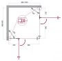Душевой уголок BelBagno KRAFT-AH-22-90/80-C-Cr-L