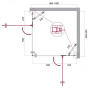 Душевой уголок BelBagno KRAFT-AH-22-90/80-C-Cr-L