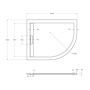 Экран для поддона из искусственного мрамора CEZARES TRAY-AS-RH-120/80-100-SCR-R