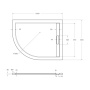 Экран для поддона из искусственного мрамора CEZARES TRAY-AS-RH-120/80-100-SCR-R