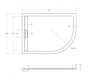 Экран для поддона из искусственного мрамора CEZARES TRAY-AS-RH-120/80-100-SCR-R
