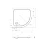 Передняя панель SMC поддона CEZARES TRAY-M-R-100-SCR