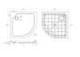 Поддон SMC CEZARES TRAY-SMC-R-80-550-150-W