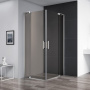 SLIDER-A-2-100/110-GRIGIO-GM Душевой уголок, Условный размер, мм:(1000-1100)x(1000-1100)x1950 Габариты с диапазоном регулировок, мм:(1000-1100)x(1000-1100)x1950 