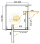 SLIDER-AH-2-80/90-100/110-GRIGIO-GM Душевой уголок, Условный размер, мм:(800-900)x(1000-1100)x1950 Габариты с диапазоном регулировок, мм:(800-900)x(1000-1100)x1950 