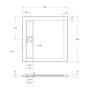 TRAY-BB-DUE-A-90-4-W0 Акриловый поддон без сифона