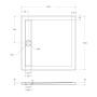 TRAY-BB-DUE-A-90-4-W0 Акриловый поддон без сифона