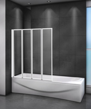 Шторка на ванну RELAX-V-4-80/140-C-Bi Условные размеры, мм:800х1400 Габариты с диапазоном регулировок, мм:(789-801)х1400 