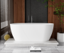 CZR-RELAX-150-75-57-SSB Ванна из искусственного камня Solid Surface 1500х750х570 Исполнение: Белый матовый 