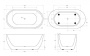 Акриловая ванна без перелива BELBAGNO BB70-1500-W0, 1500x750x570