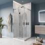 MARINO-A-2-90-C-CR Душевой уголок, Условный размер, мм:900x900x1950 Габариты с диапазоном регулировок, мм:(885-900)х(885-900)x1950 