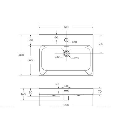 Керамическая раковина BelBagno BB-8078-60