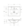 Керамическая раковина BelBagno BB-8099-3-50