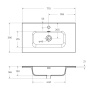 Керамическая раковина BelBagno BB-8099-3-70