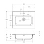 Керамическая раковина BelBagno BB-8099-60