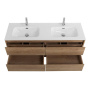 Керамическая раковина с двумя чашами BelBagno BB1400-2-ETL