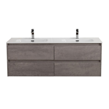 Керамическая раковина с двумя чашами BelBagno BB1400-2-ETL