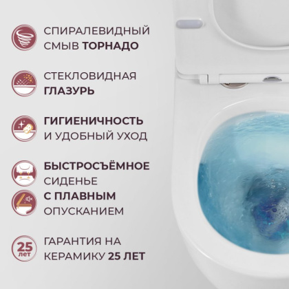 Крышка-сиденье Cezares Eco CZR-2040-SC дюропласт