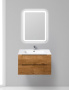 Стеклянная раковина BelBagno BB810/465-LV-VTR-BL