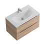 Стеклянная раковина BelBagno BB810/465-LV-VTR-BL