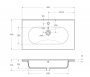 Стеклянная раковина BelBagno BB810/465-LV-VTR-BL