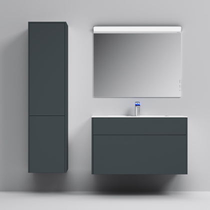 Шкаф-колонна универсальный подвесной Inspire V2.0, 162х40х35 см, серый, M50ACHX0406GM