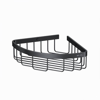 Корзина для душа угловая Sense L, 5,9х30х23 см, черная, A7452122