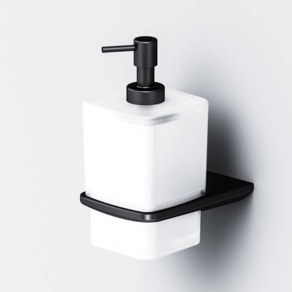 Стеклянный диспенсер Inspire V2.0 для жидкого мыла с настенным держателем, 16х7,5х10 см, белый, A50A36922